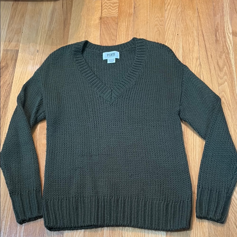 PINK Victoria's Secret Women's Olive Sweater